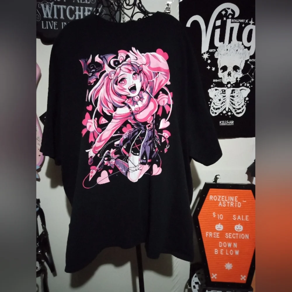 2/$10 Unisex Pastel Goth Grunge Y2k Alt Top Size 3XL